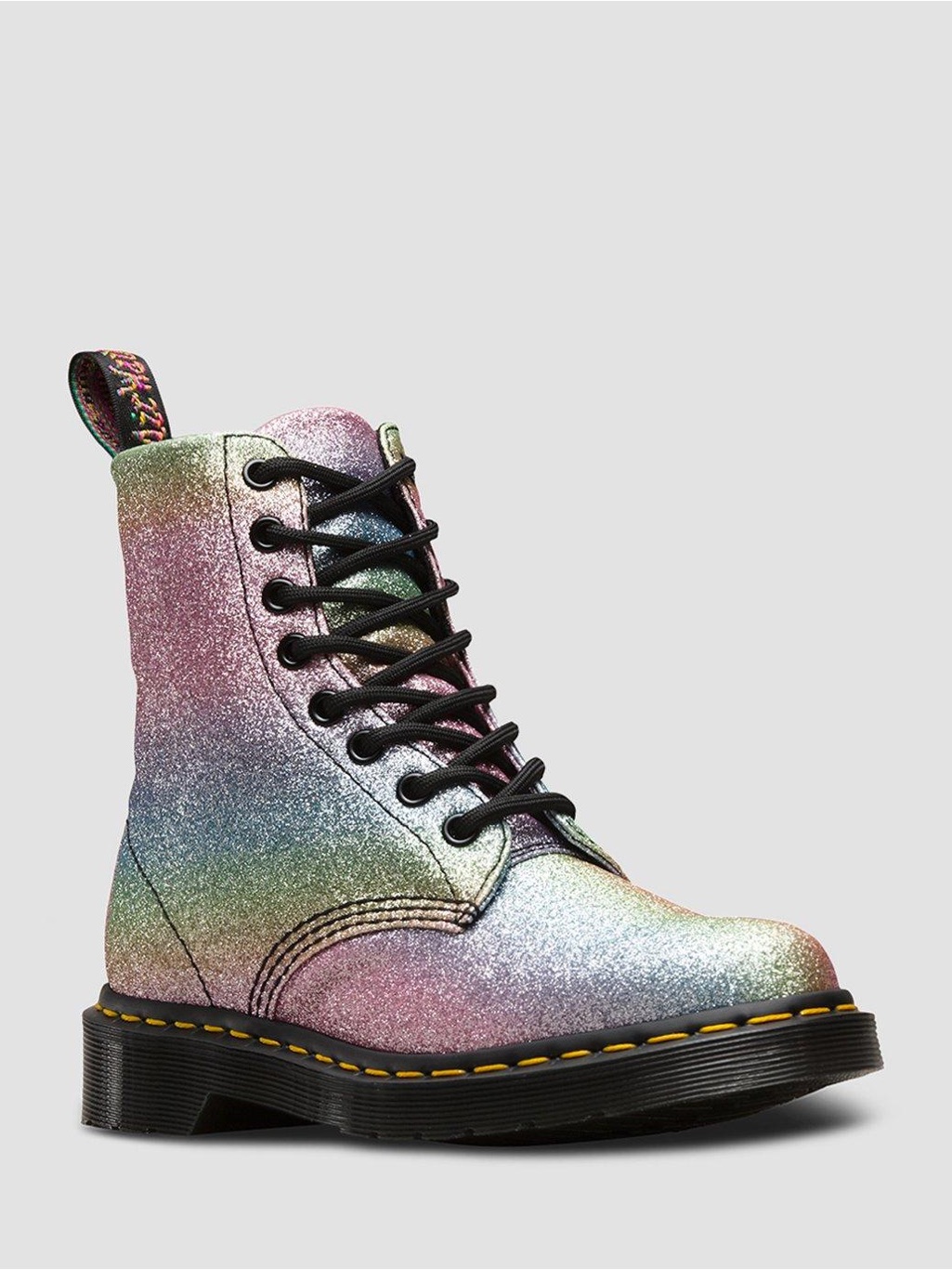 Dr. Martens Multi 1460 Pascal Rainbow Glitter Boots Size 5 Us $120